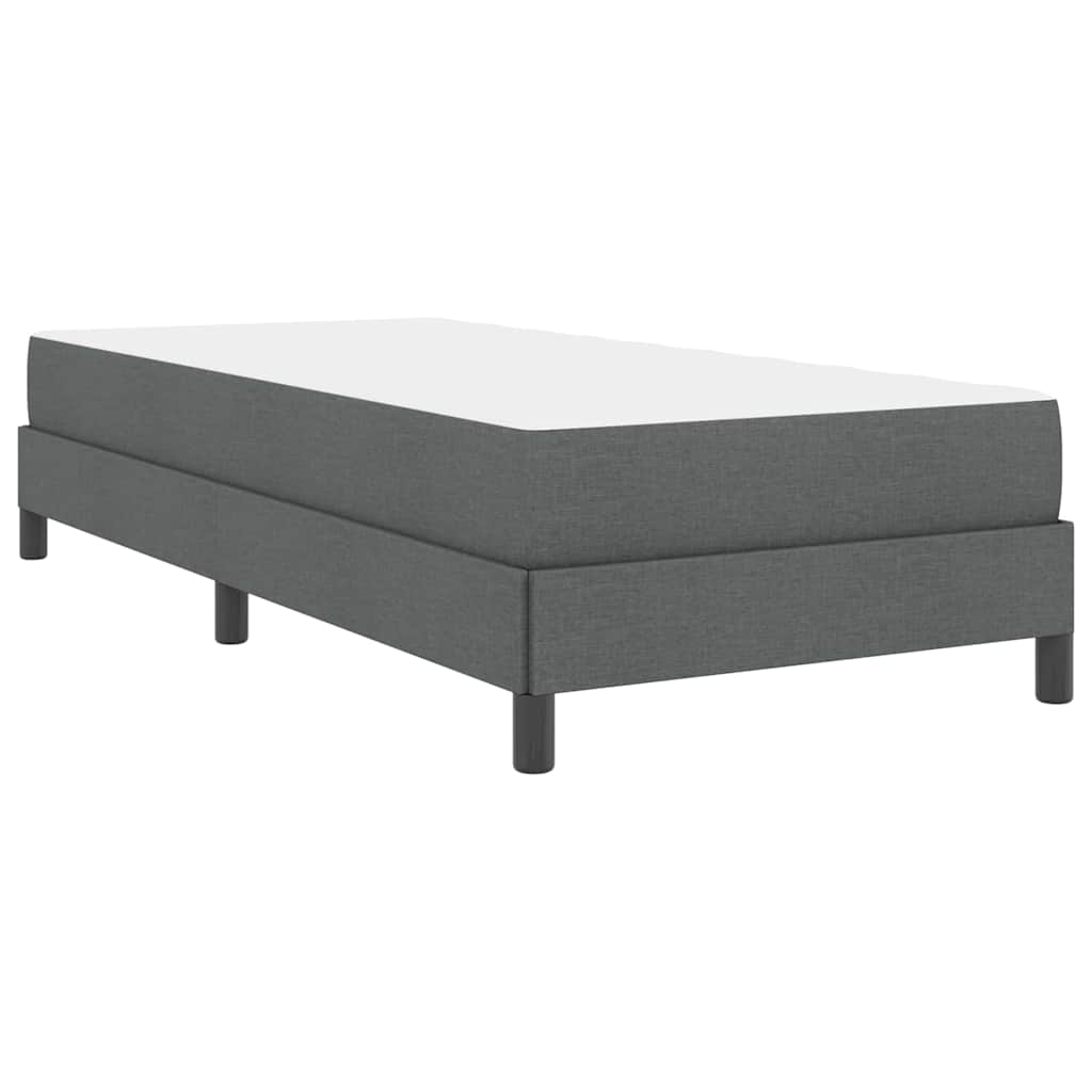 Krevet s opruga kutije Tamno siva 90 x 200 cm tkanina