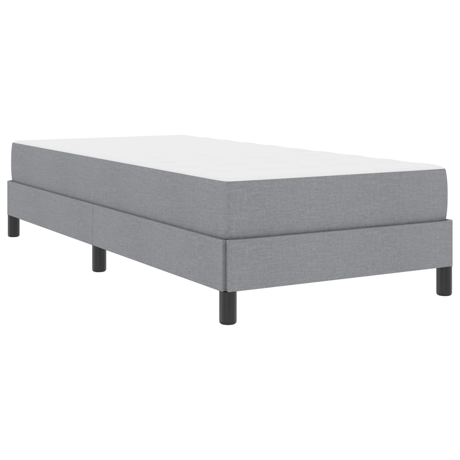 Krevet s opruga kutije Svijetlo siva 100 x 200 cm tkanina
