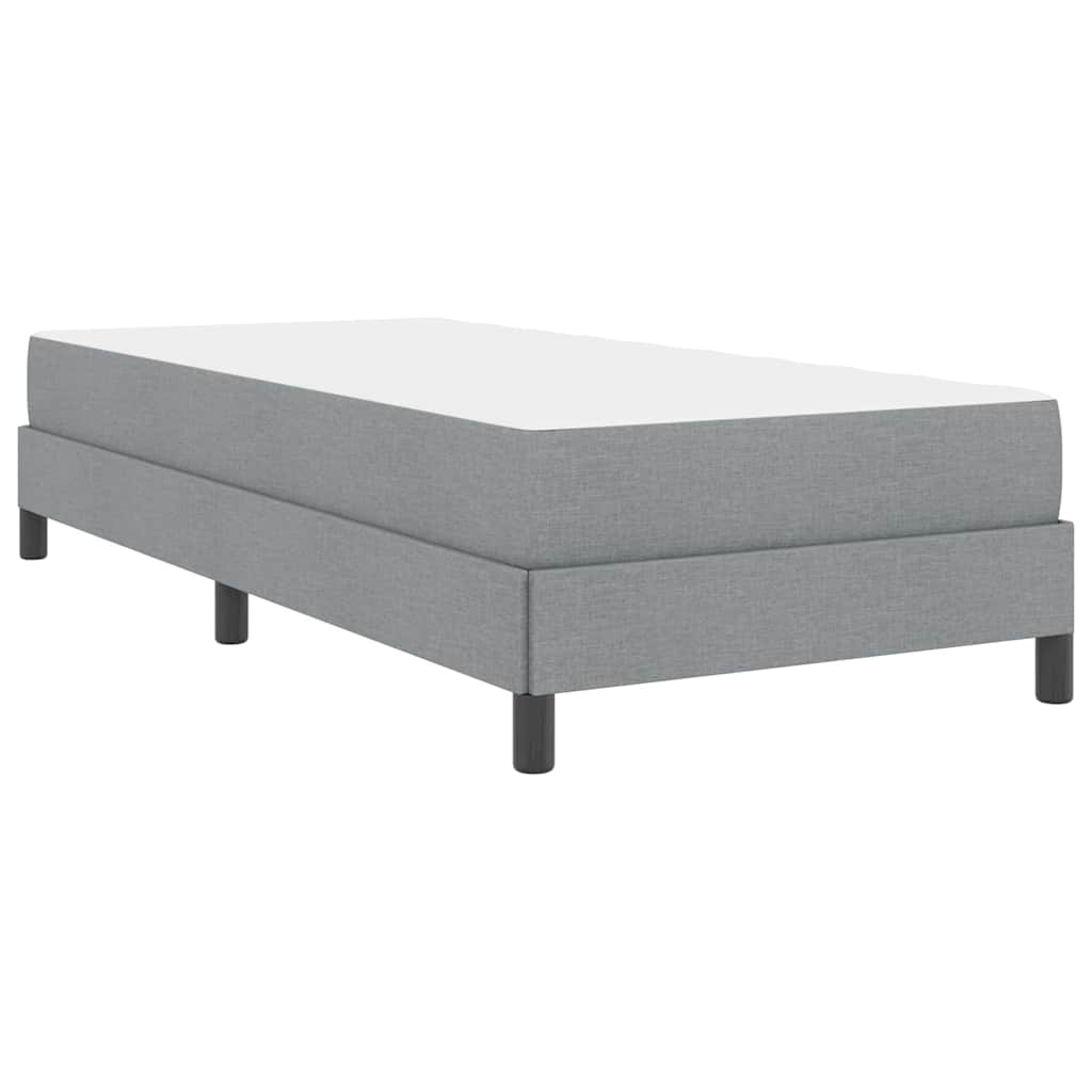 Krevet s opruga kutije Svijetlo siva 100 x 200 cm tkanina