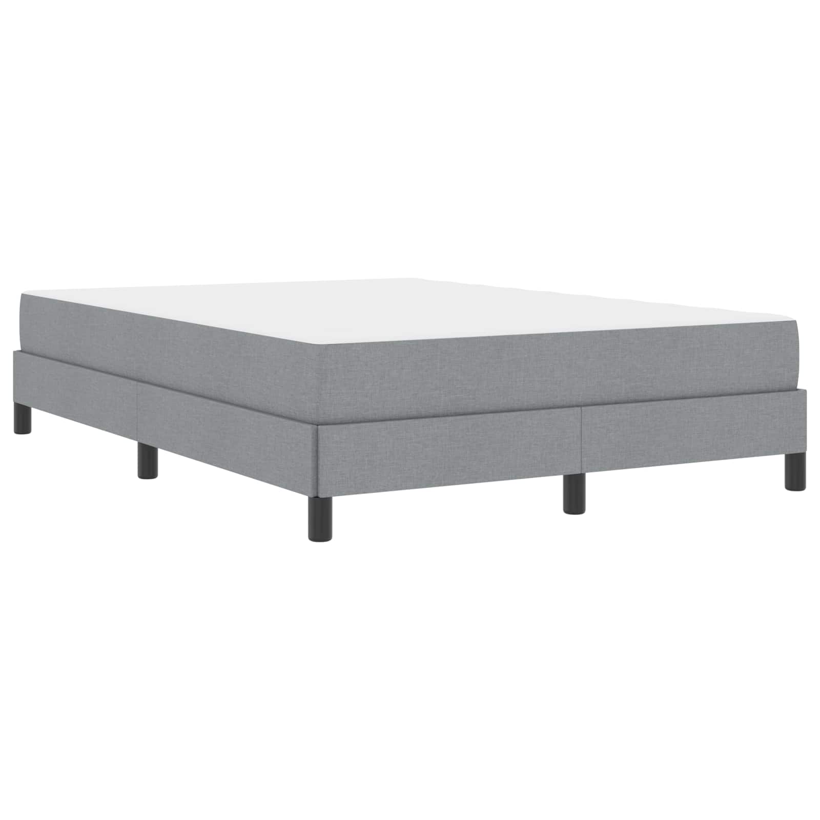 Krevet s opruga kutije Svijetlo siva 140 x 190 cm tkanina
