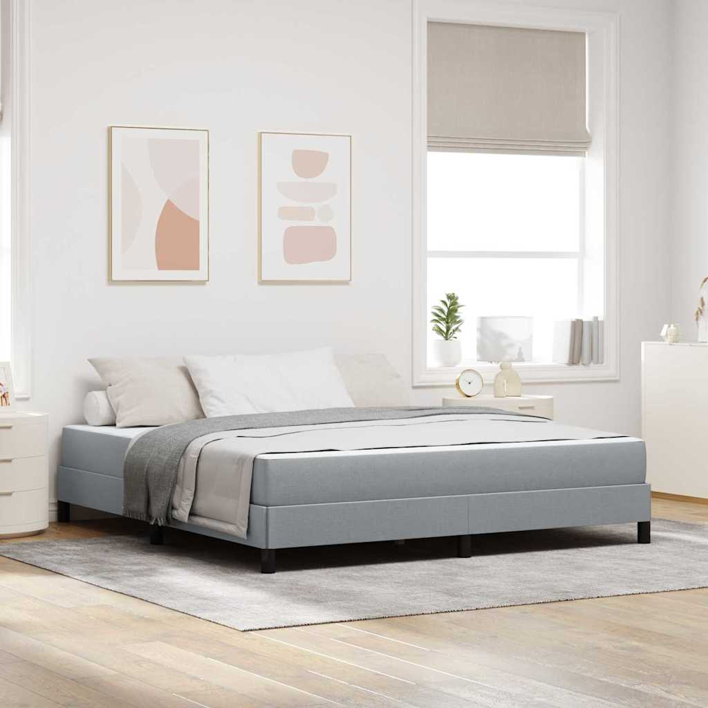 Krevet s opruga kutije Svijetlo siva 180 x 200 cm tkanina