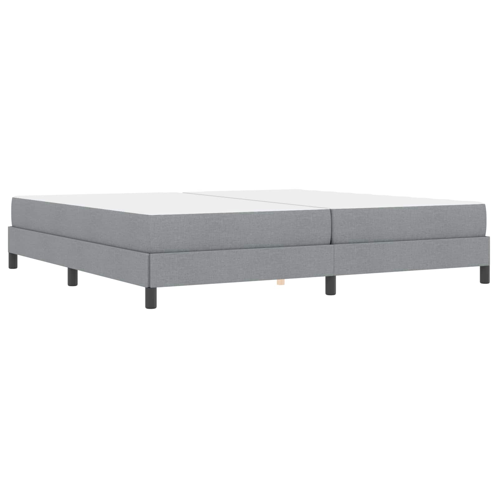 Krevet s opruga kutije Svijetlo siva 200 x 200 cm tkanina