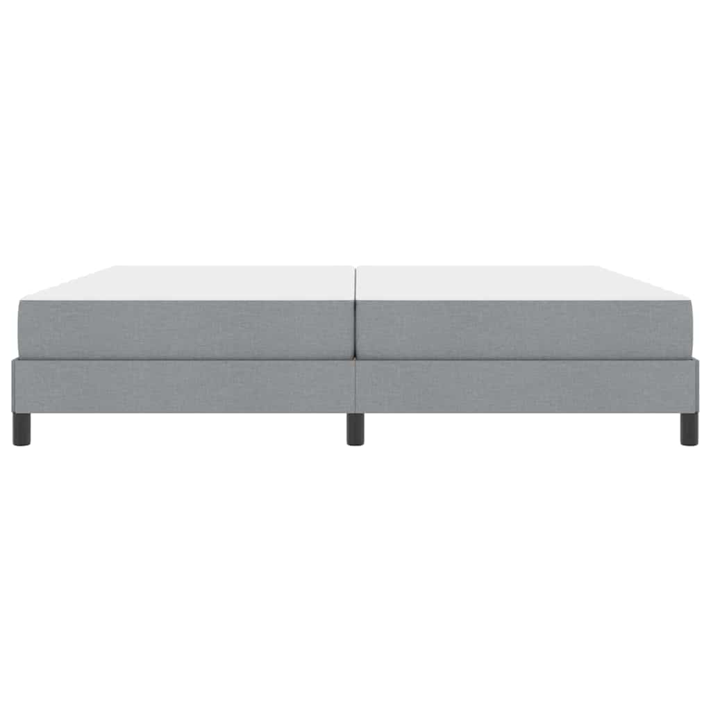 Krevet s opruga kutije Svijetlo siva 200 x 200 cm tkanina