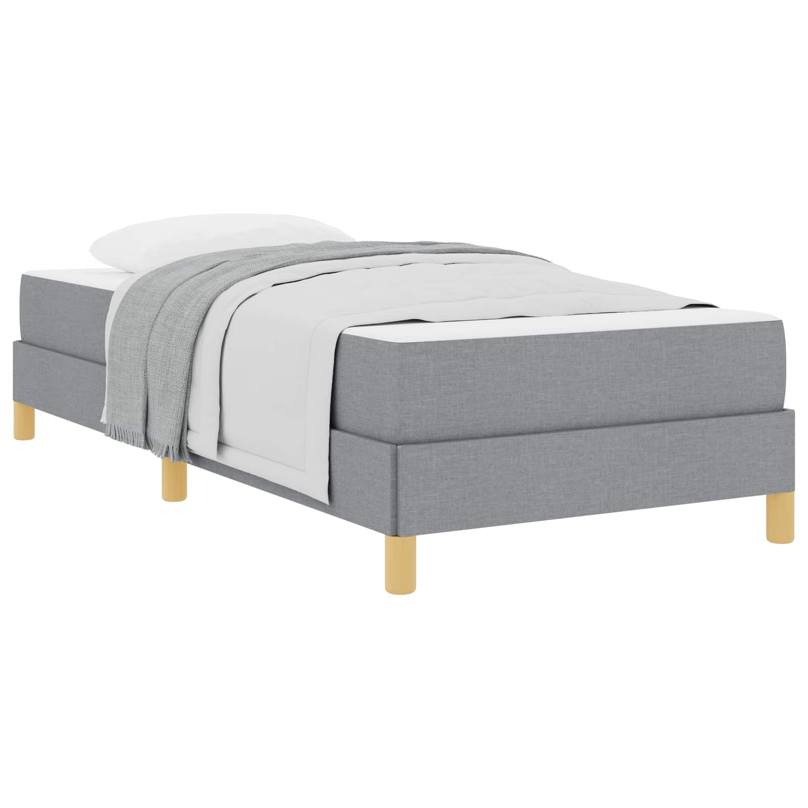 Krevet s opruga kutije Svijetlo siva 80 x 200 cm tkanina
