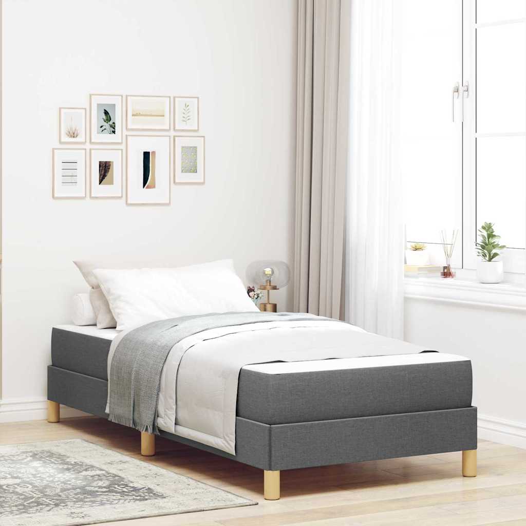 Krevet s opruga kutije Tamno siva 80 x 200 cm tkanina