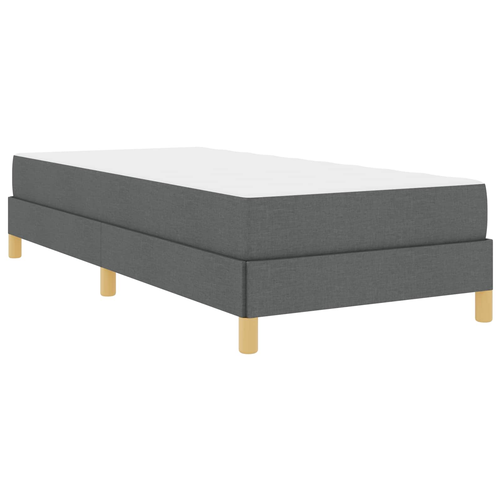 Krevet s opruga kutije Tamno siva 80 x 200 cm tkanina