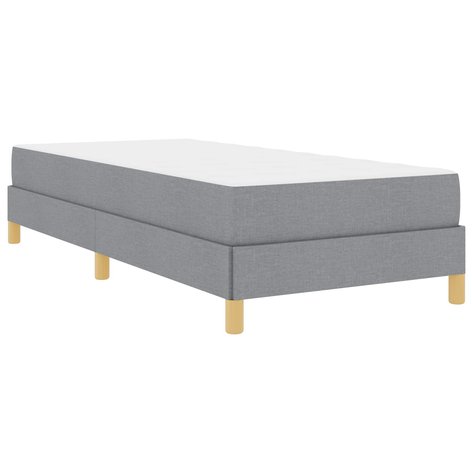 Krevet s opruga kutije Svijetlo siva 90 x 200 cm tkanina