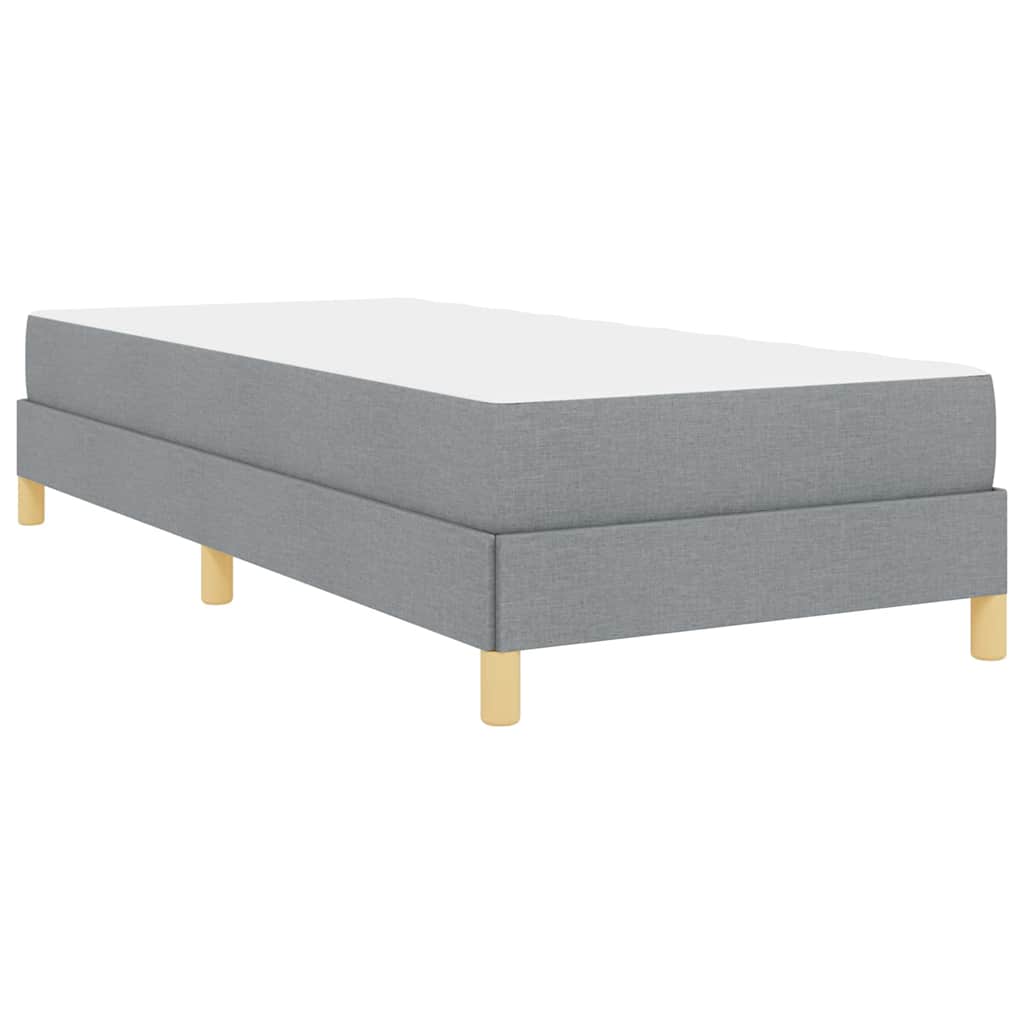 Krevet s opruga kutije Svijetlo siva 90 x 200 cm tkanina