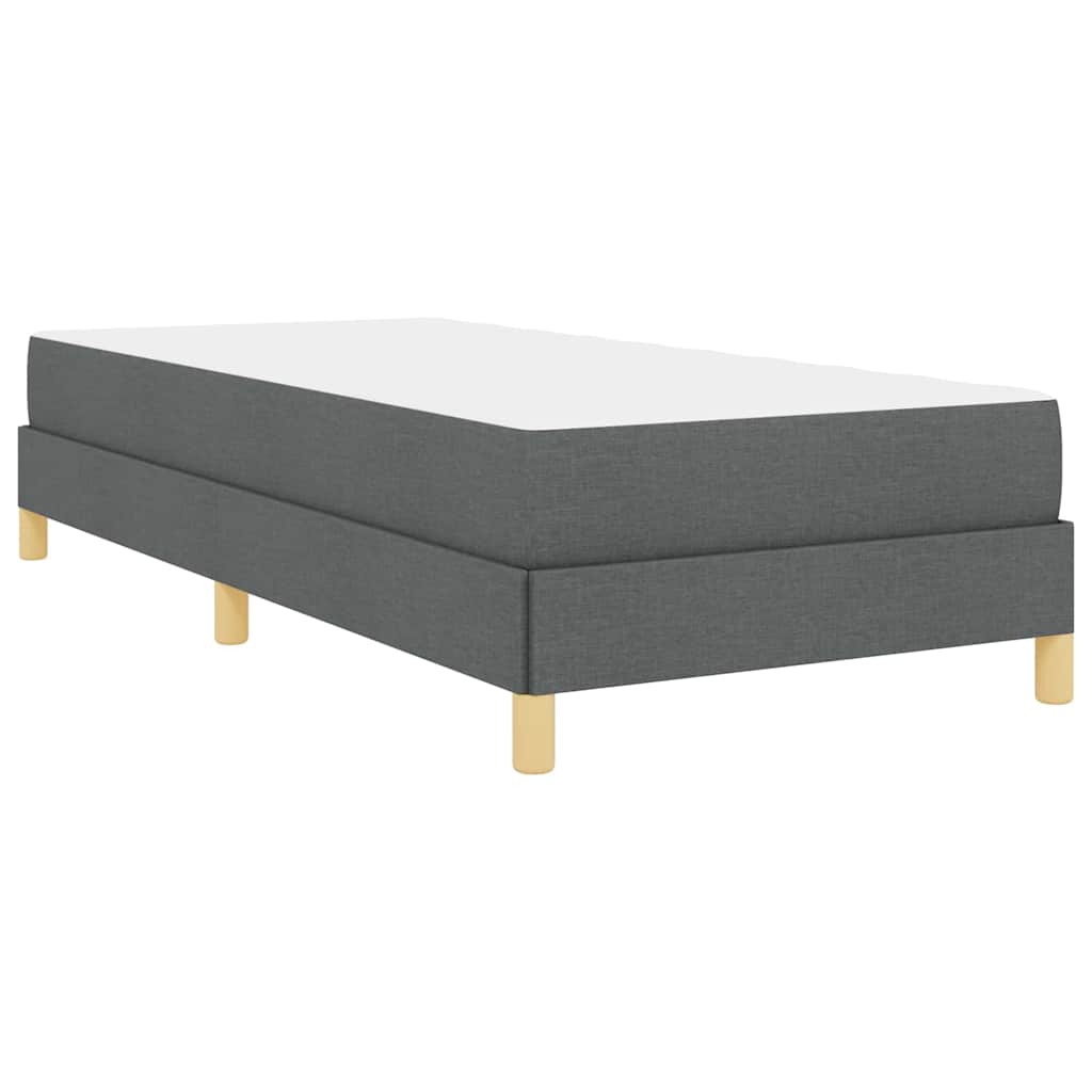 Krevet s opruga kutije Tamno siva 90 x 200 cm tkanina