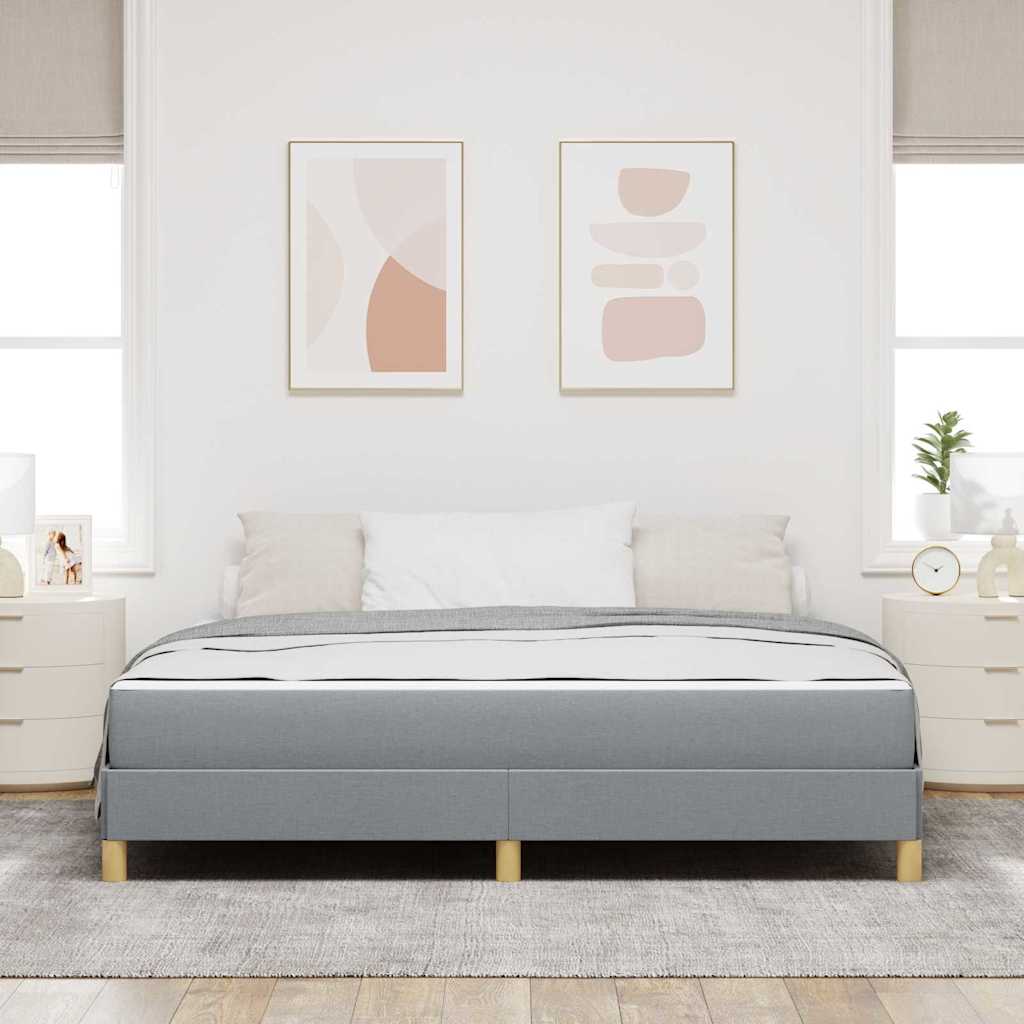 Krevet s opruga kutije Svijetlo siva 180 x 200 cm tkanina