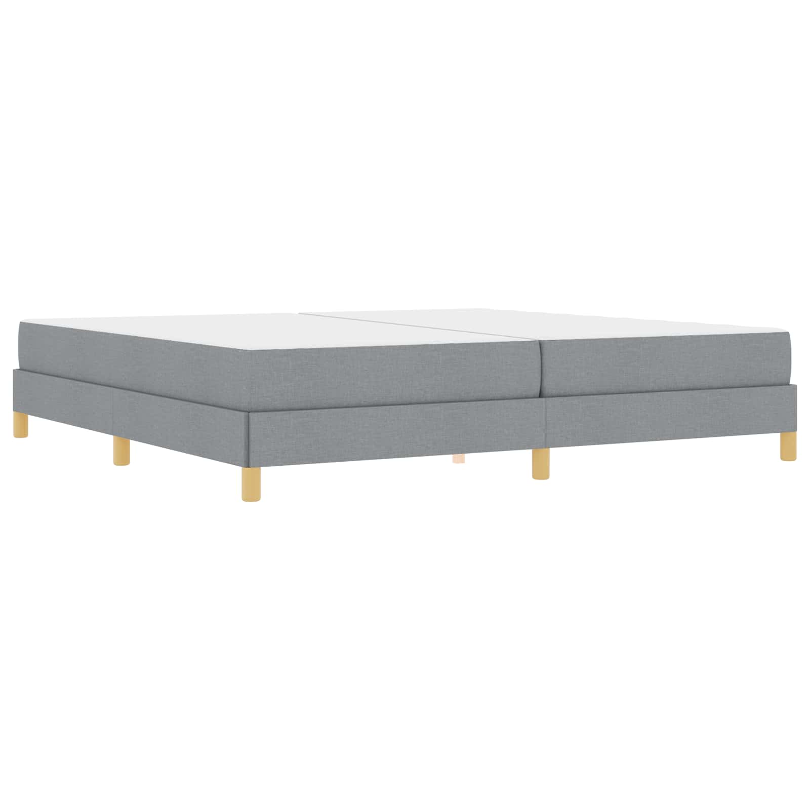 Krevet s opruga kutije Svijetlo siva 200 x 200 cm tkanina