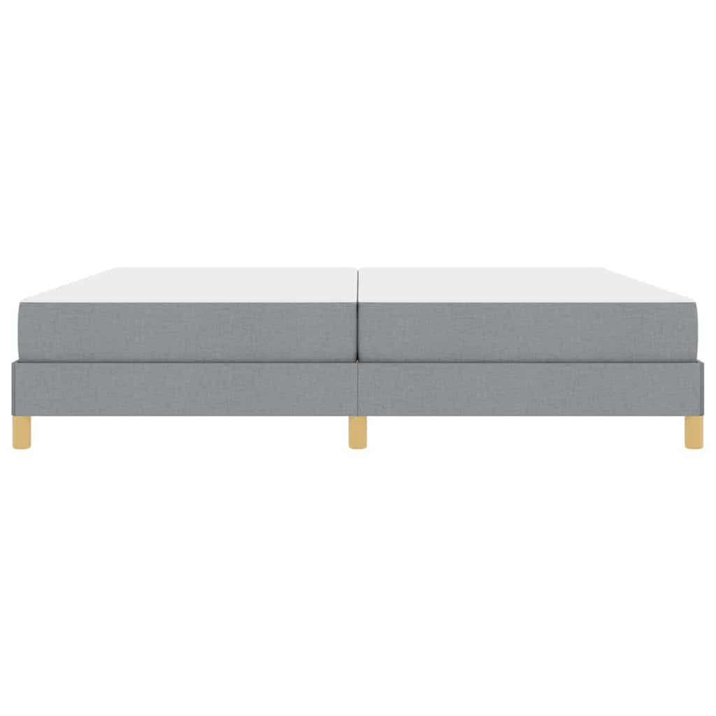 Krevet s opruga kutije Svijetlo siva 200 x 200 cm tkanina