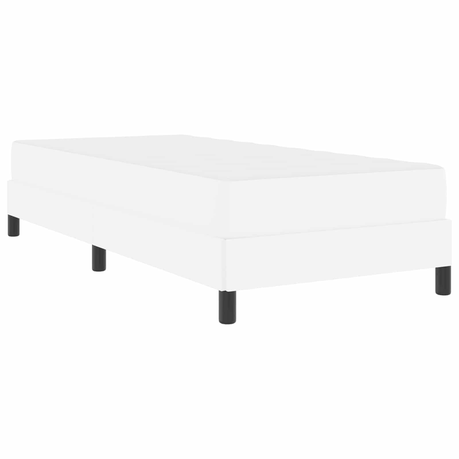 Krevetna konstrukcija Čista bijela 80 x 200 cm tkanina