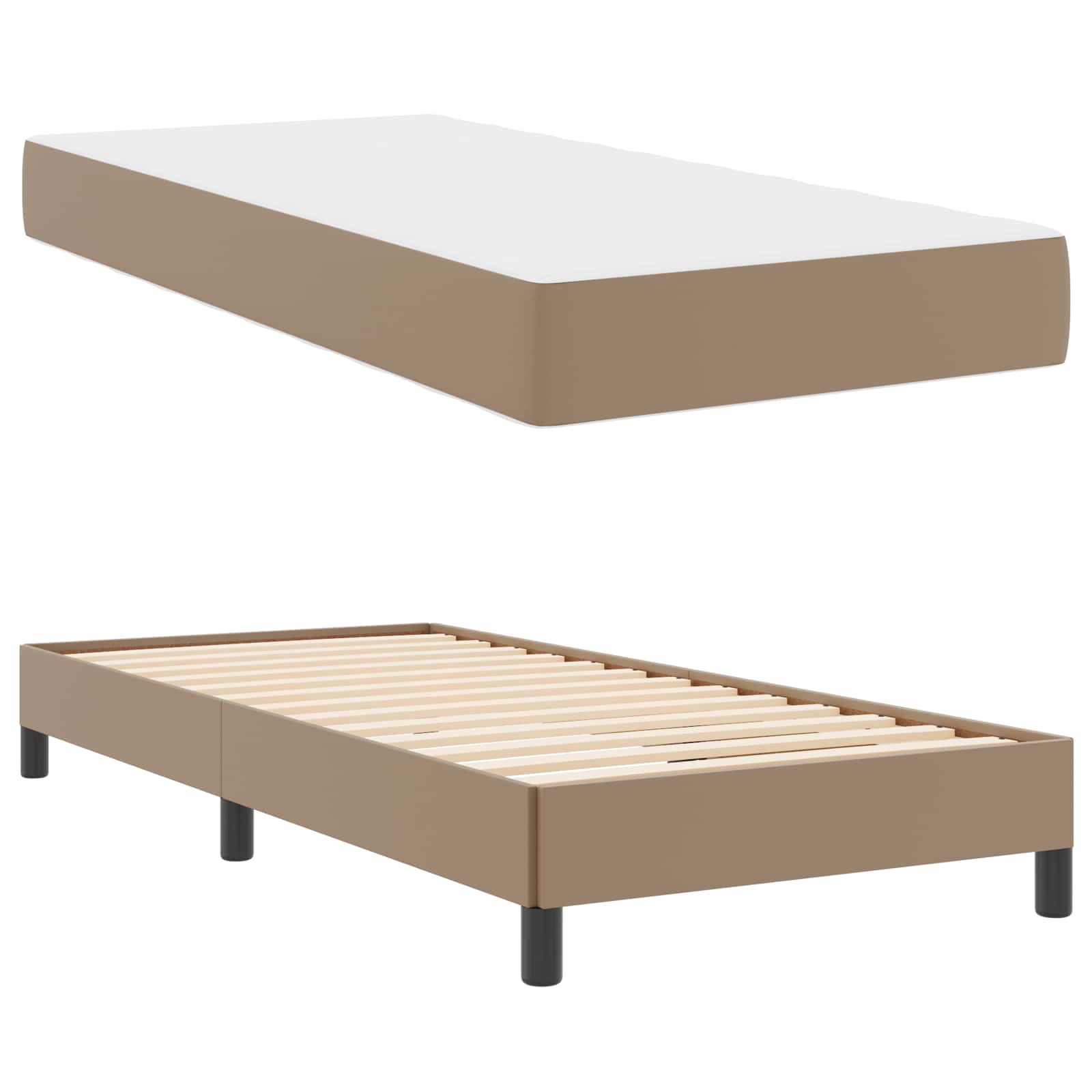 Krevetna konstrukcija Boja cappuccina 80 x 200 cm tkanina