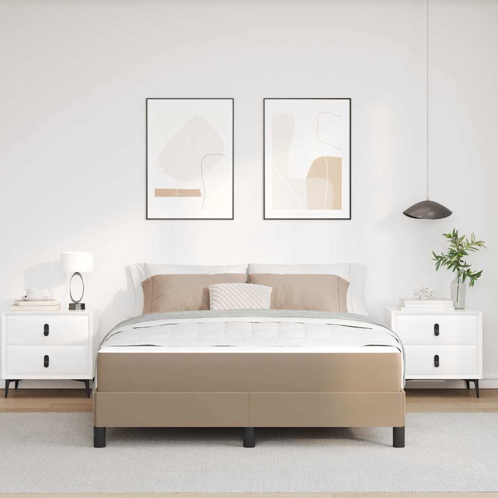 Krevetna konstrukcija Boja cappuccina 140 x 190 cm tkanina