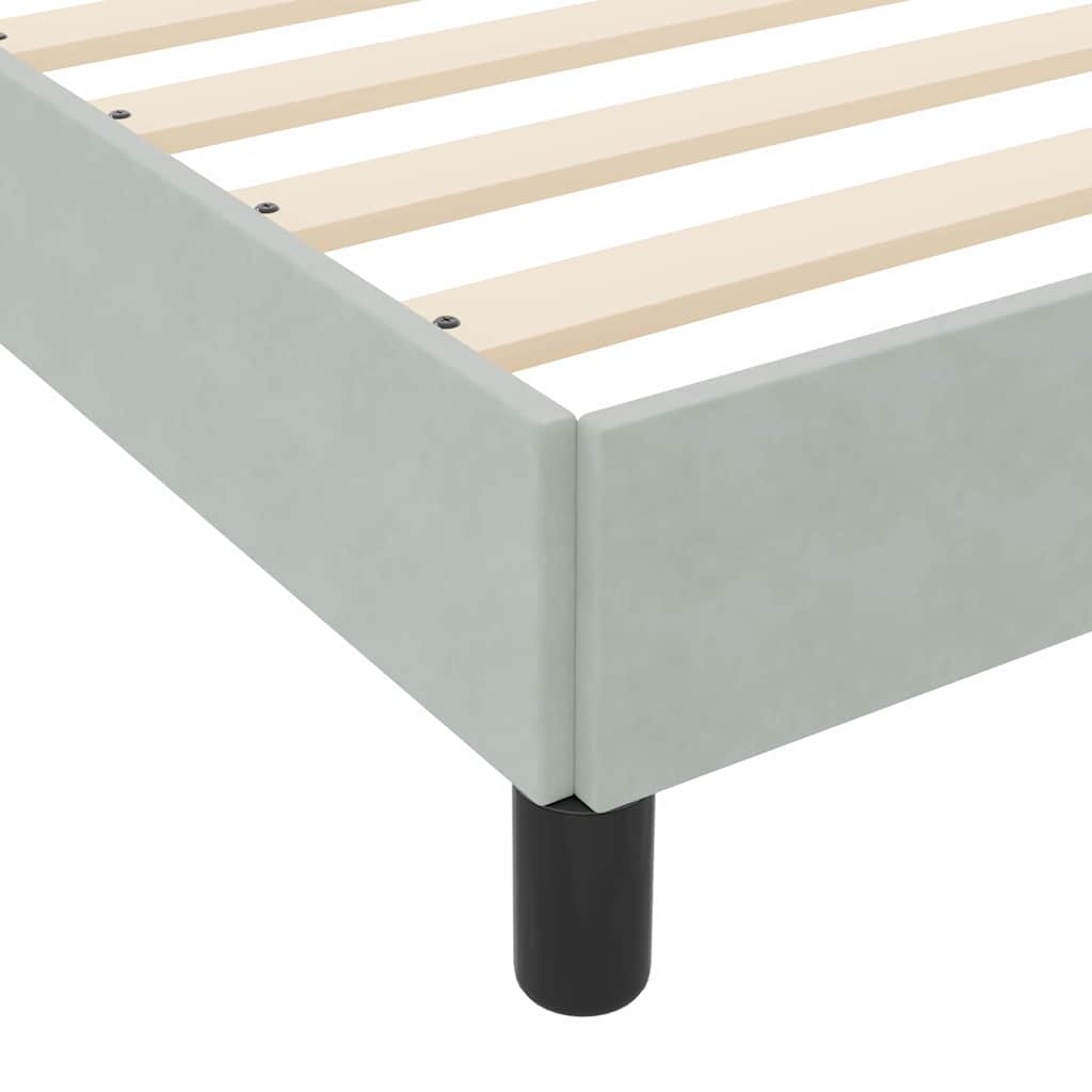 Krevet s opruga kutije Svijetlo siva 80 x 200 cm tkanina