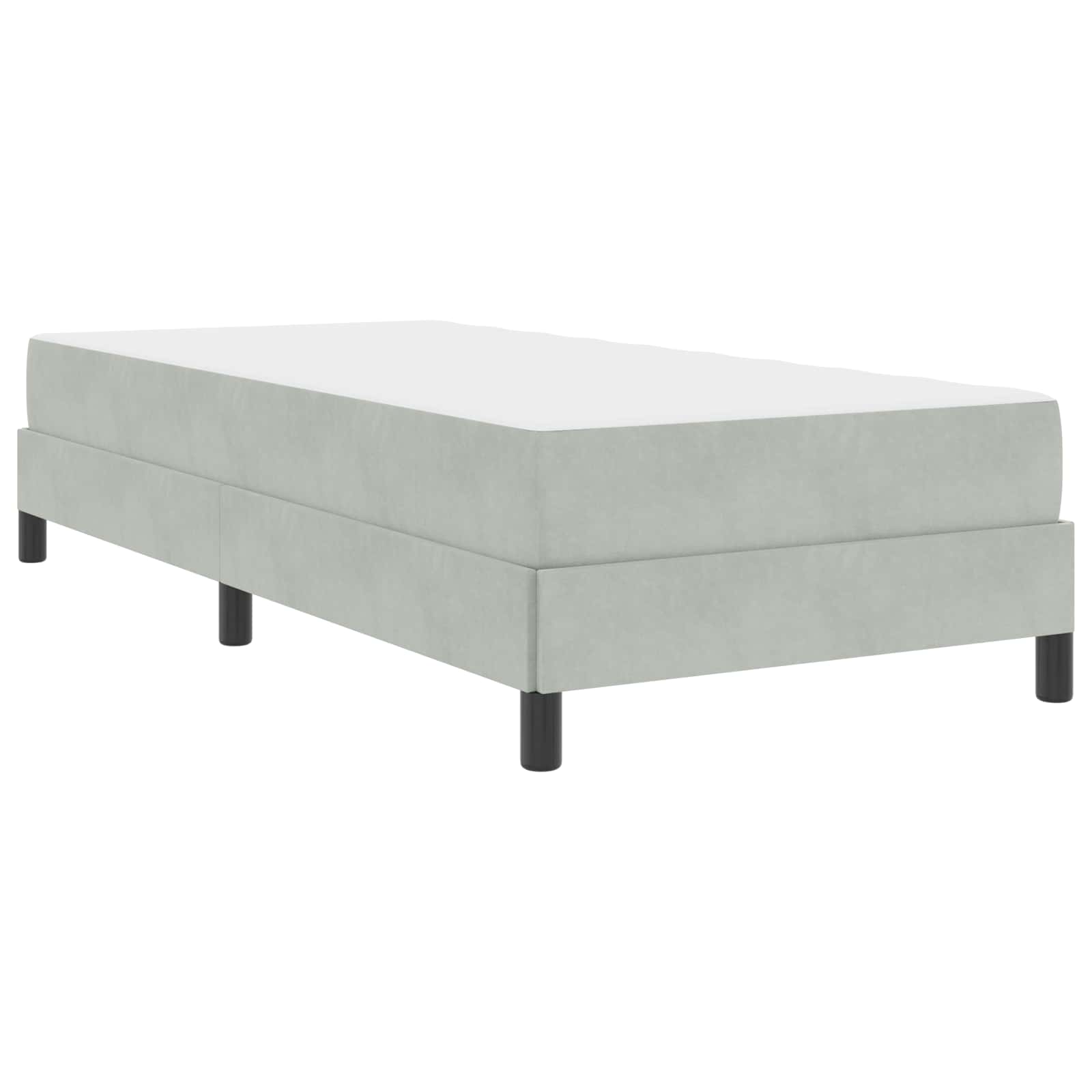 Krevet s opruga kutije Svijetlo siva 80 x 200 cm tkanina