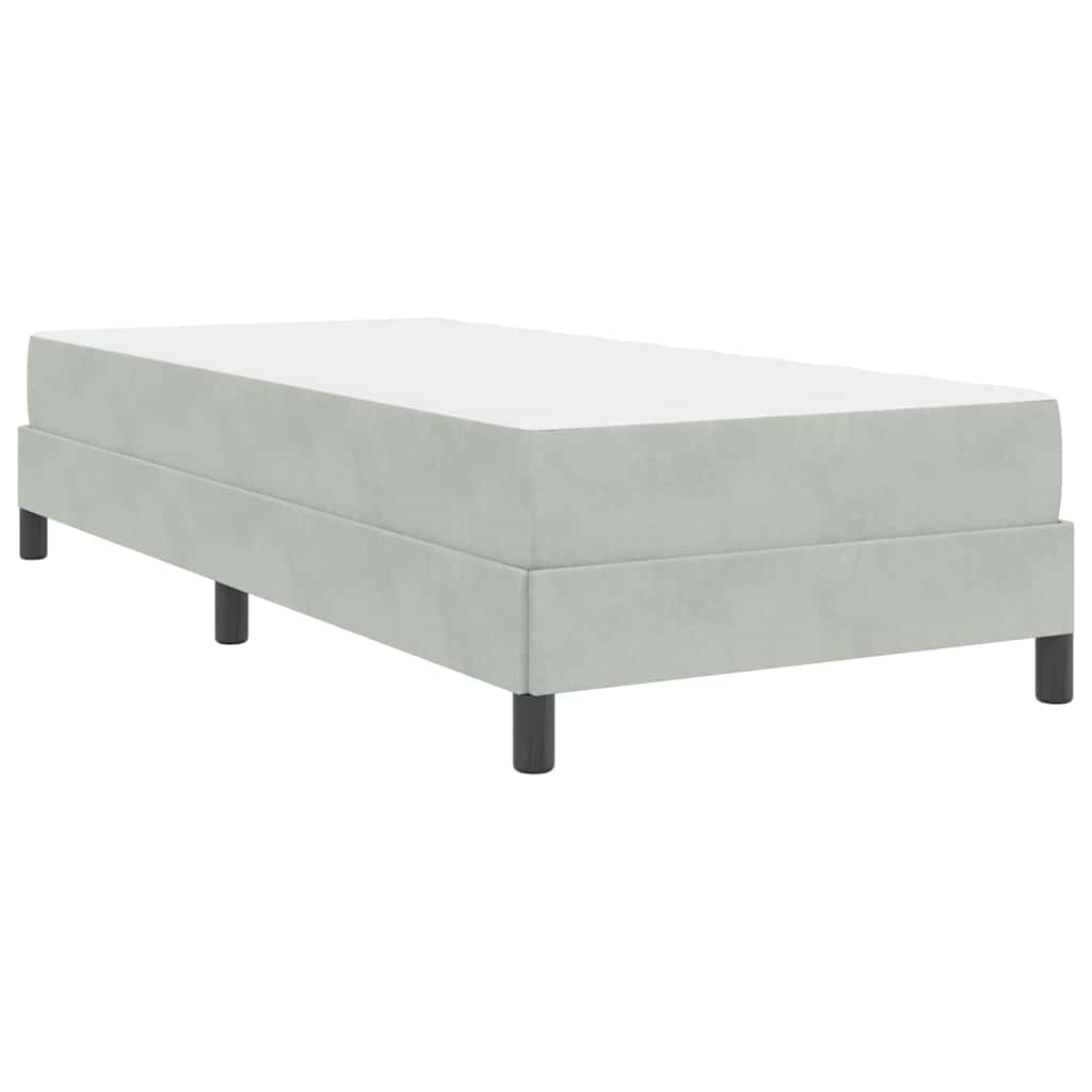 Krevet s opruga kutije Svijetlo siva 90 x 190 cm tkanina