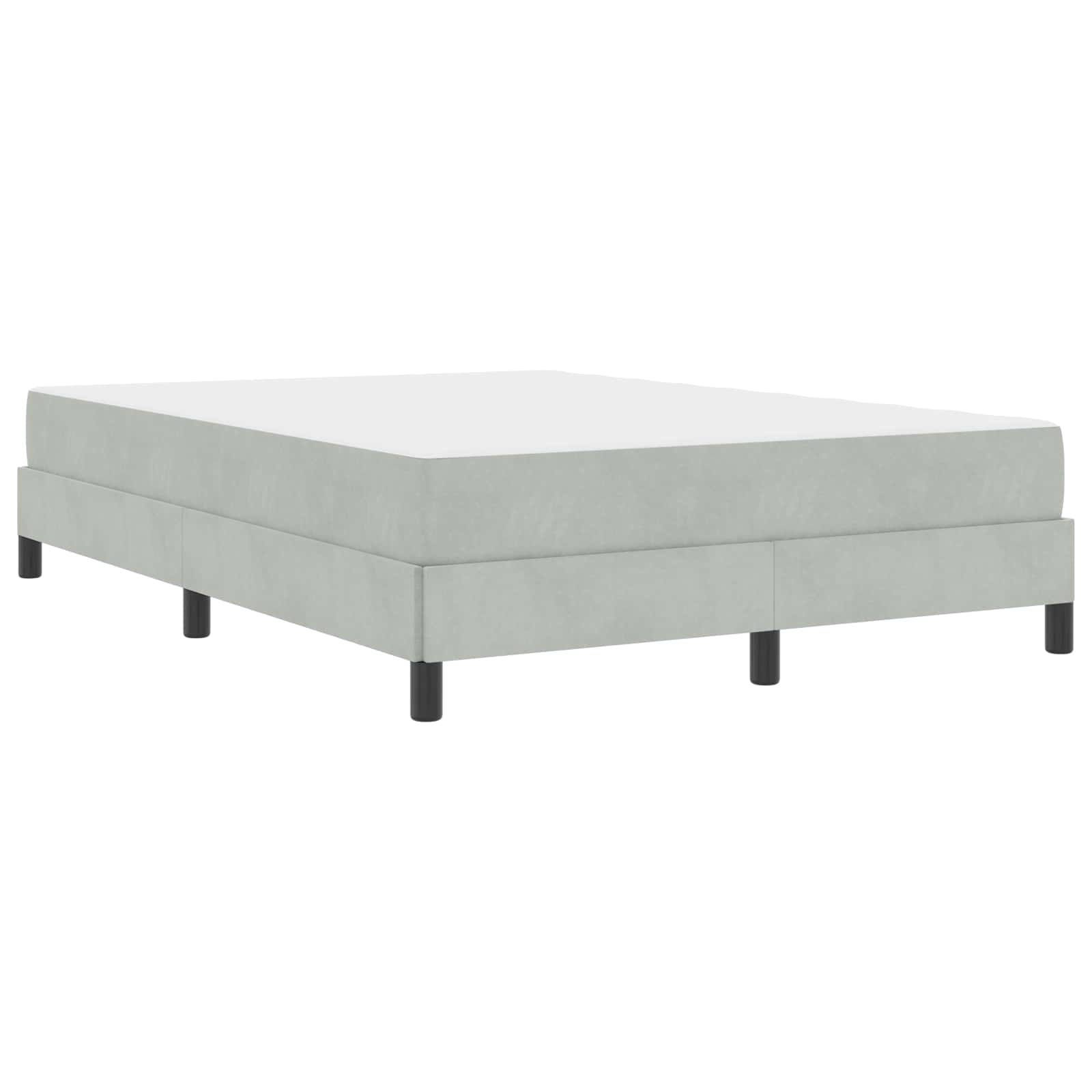 Krevet s opruga kutije Svijetlo siva 140 x 190 cm tkanina