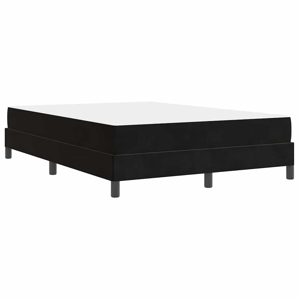 Krevet s opruga kutije s madracem Crna 140 x 190 cm tkanina