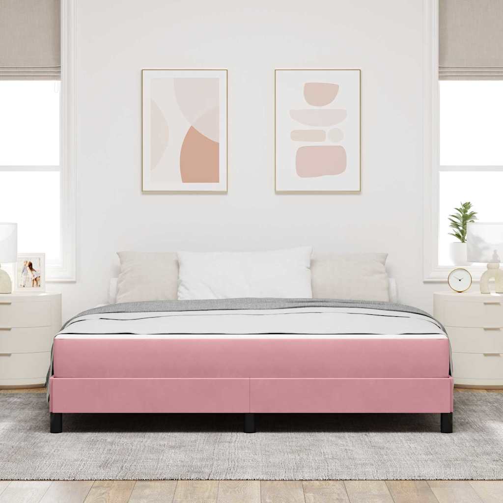 Krevet s opruga kutije Ružičasta 180 x 200 cm tkanina