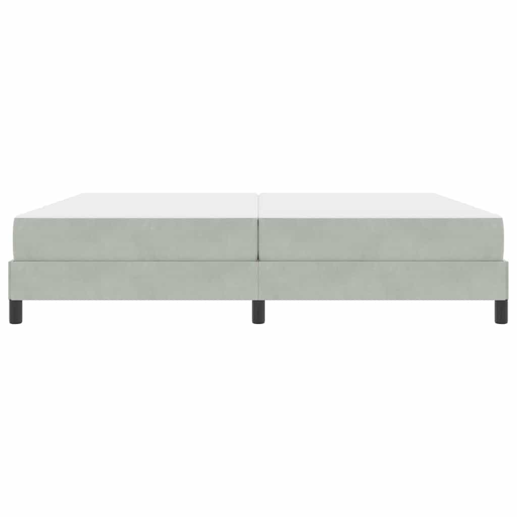 Krevet s opruga kutije Svijetlo siva 200 x 200 cm tkanina