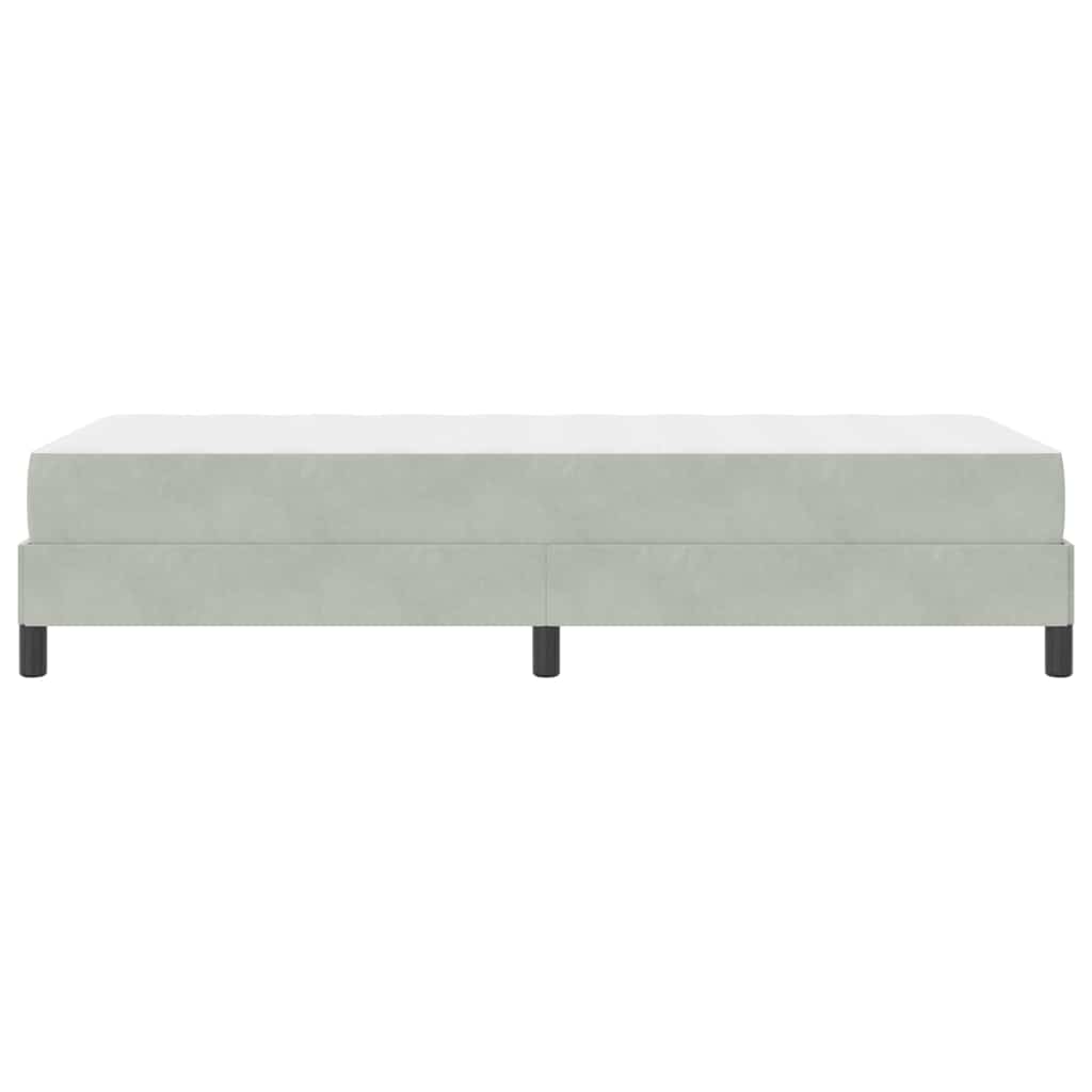 Krevet s opruga kutije Svijetlo siva 80 x 210 cm tkanina