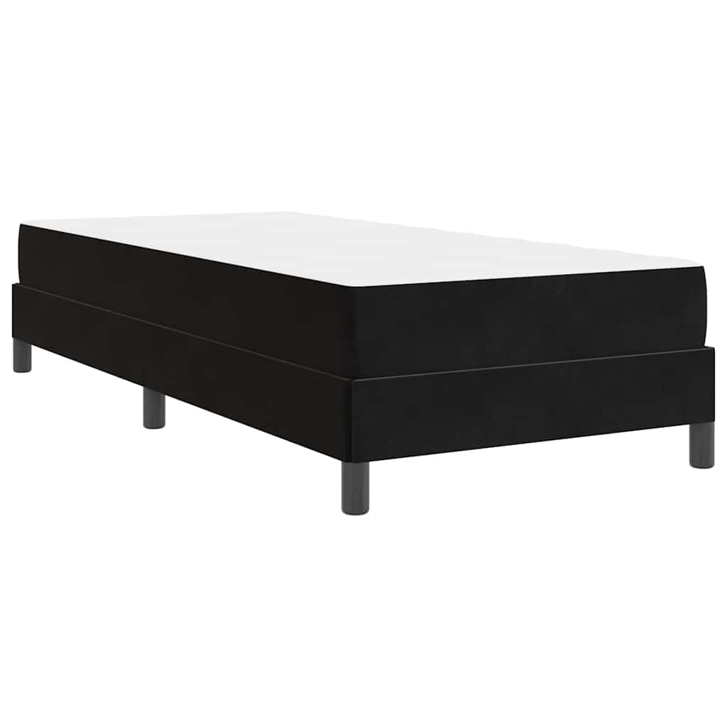Krevet s opruga kutije s madracem Crna 100 x 210 cm tkanina