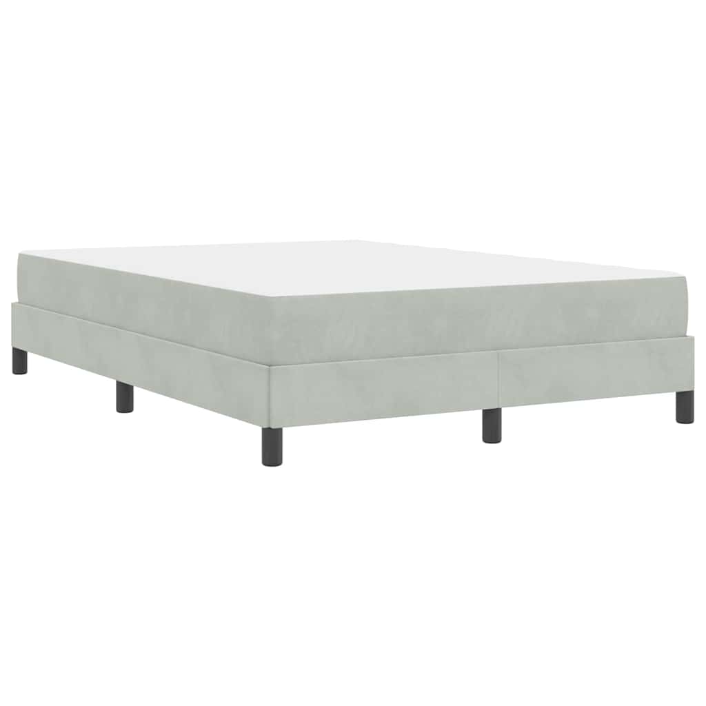 Krevet s opruga kutije Svijetlo siva 160 x 210 cm tkanina