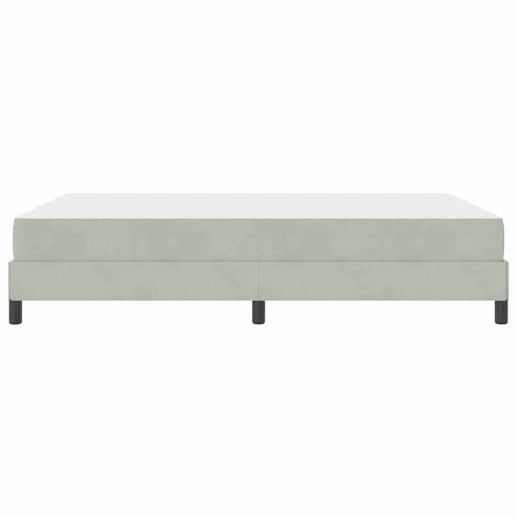 Krevet s opruga kutije Svijetlo siva 160 x 210 cm tkanina