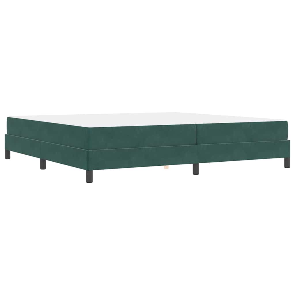Krevet s opruga kutije Tamnozelena 200 x 210 cm tkanina