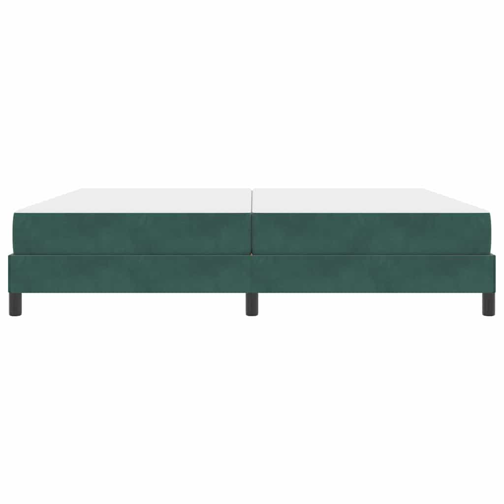 Krevet s opruga kutije Tamnozelena 200 x 210 cm tkanina