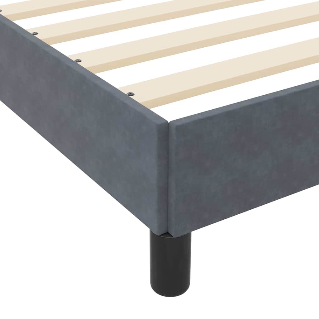 Krevet s opruga kutije Tamno siva 80 x 220 cm tkanina