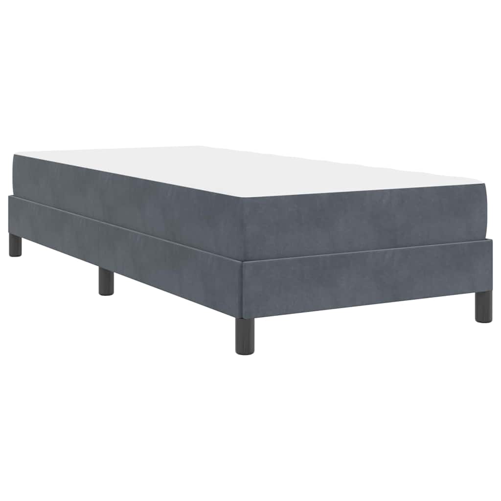 Krevet s opruga kutije Tamno siva 80 x 220 cm tkanina