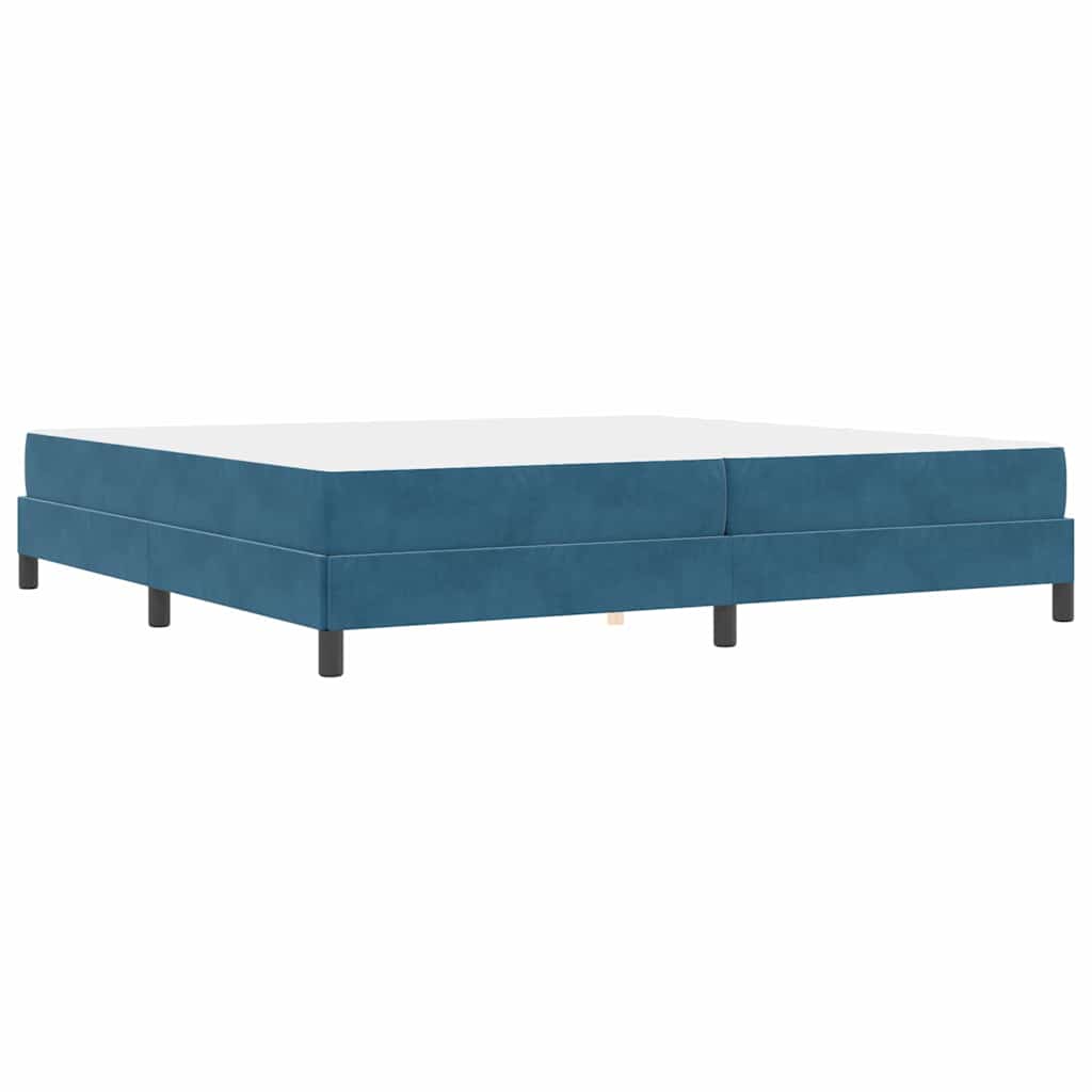 Krevet s opruga kutije Tamno plava 200 x 220 cm tkanina