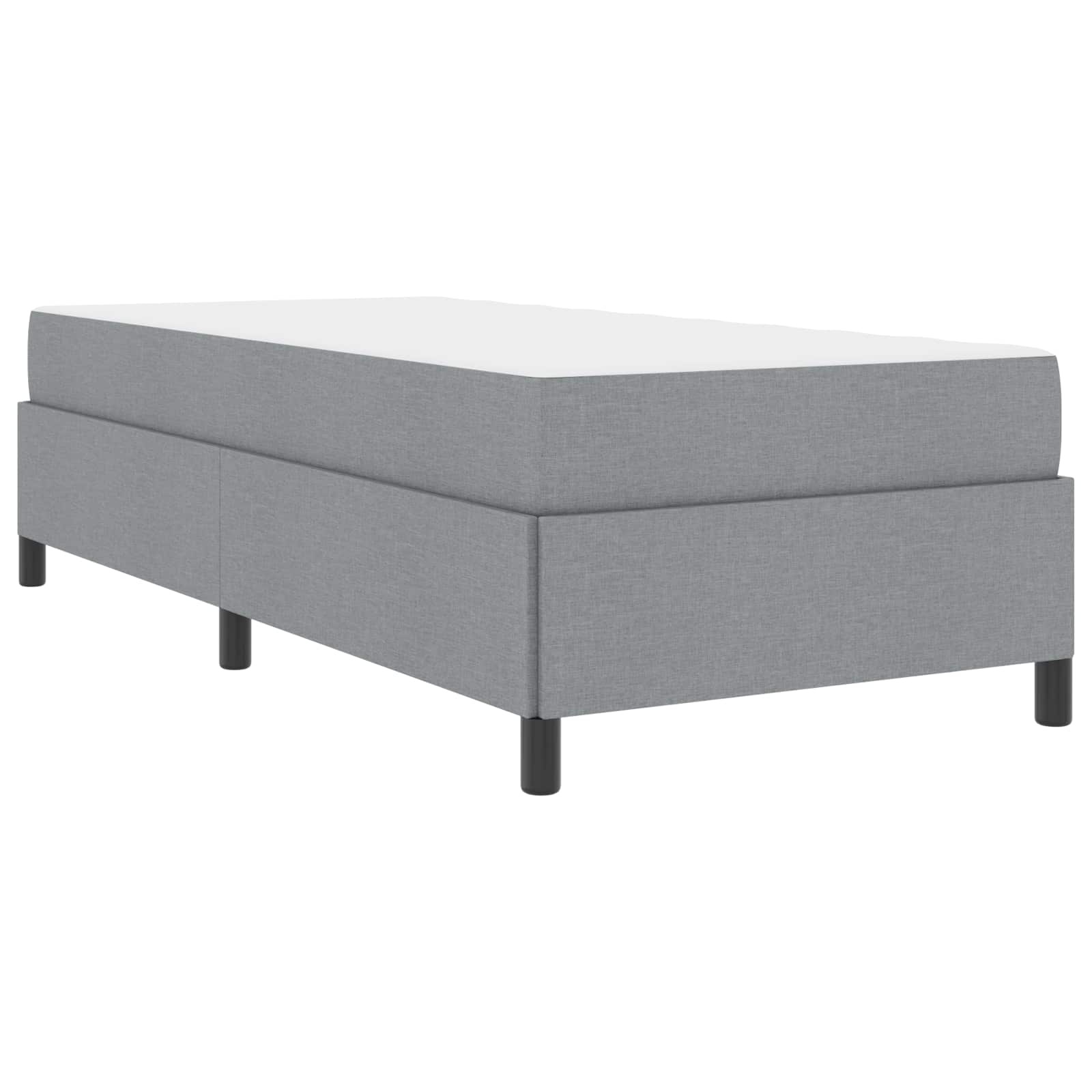 Krevet s opruga kutije Svijetlo siva 90 x 190 cm tkanina