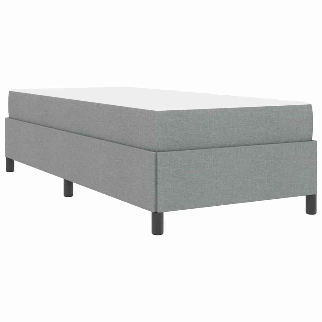 Krevet s opruga kutije Svijetlo siva 90 x 190 cm tkanina