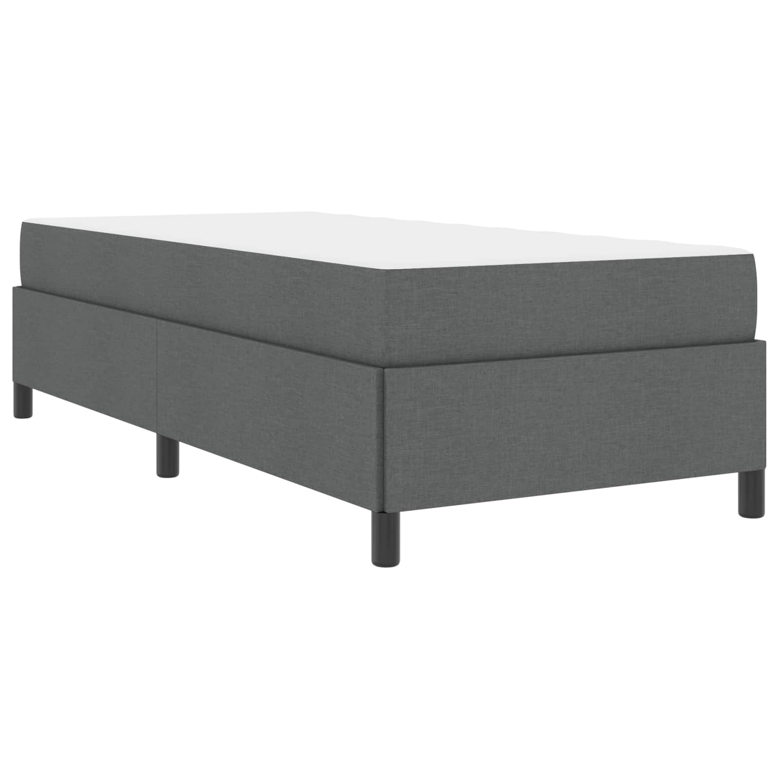 Krevet s opruga kutije Tamno siva 100 x 200 cm tkanina