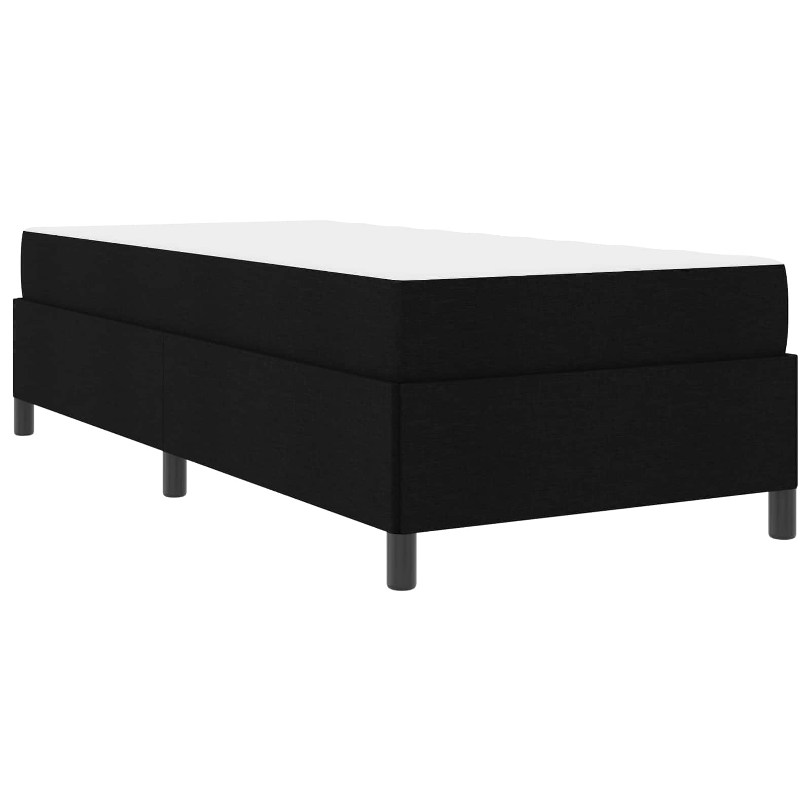 Krevet s opruga kutije Crna 100 x 200 cm tkanina