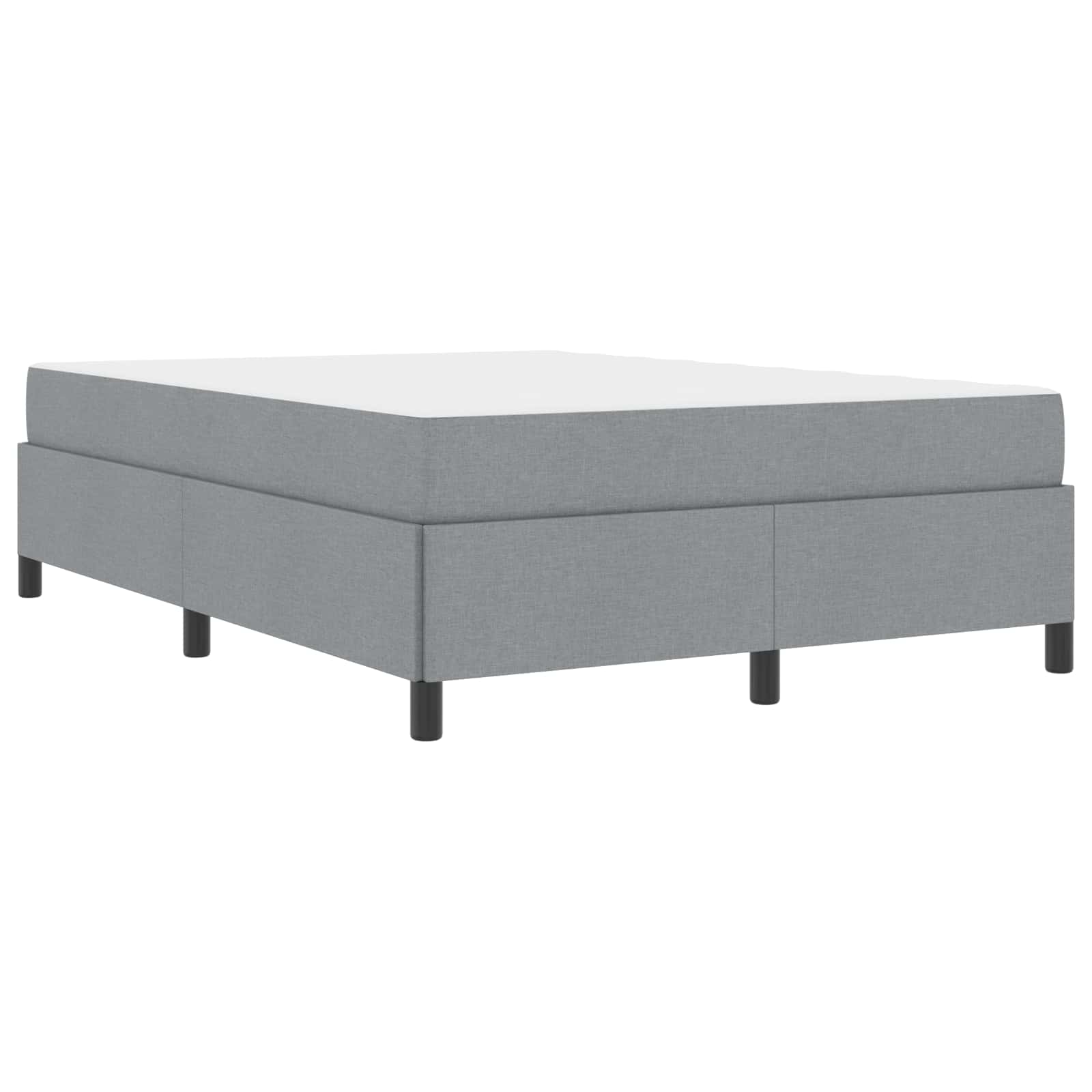 Krevet s opruga kutije Svijetlo siva 140 x 190 cm tkanina