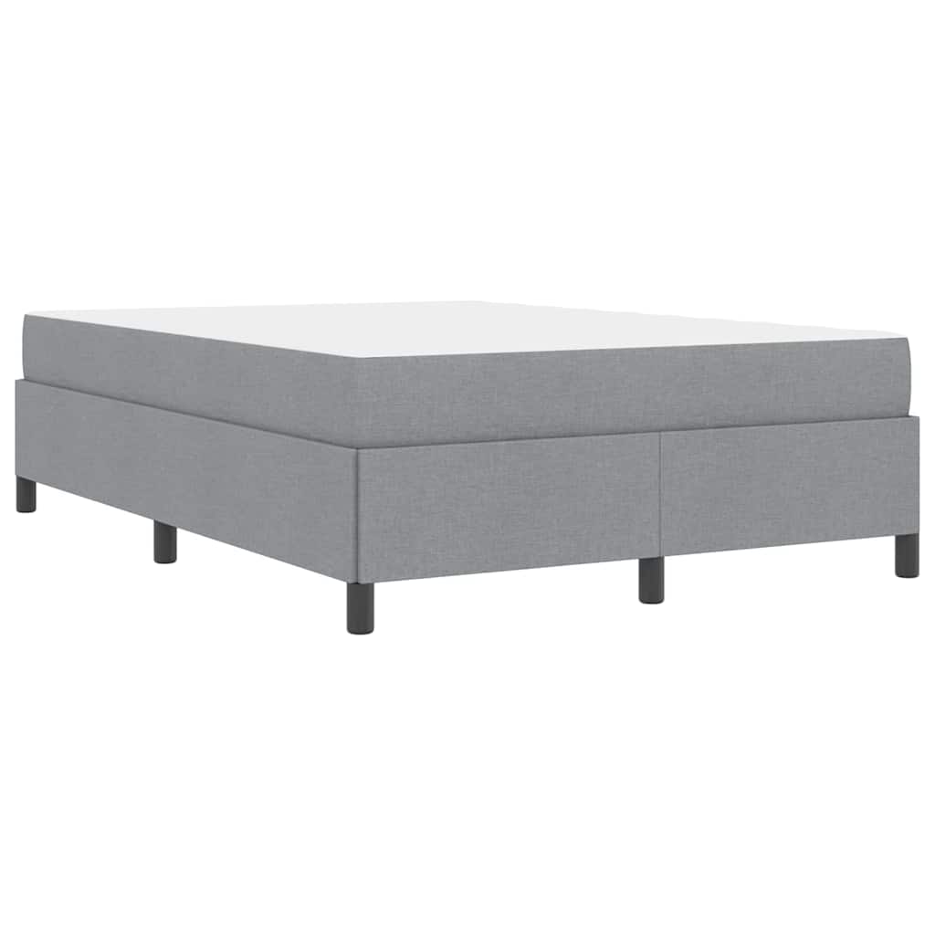 Krevet s opruga kutije Svijetlo siva 140 x 190 cm tkanina
