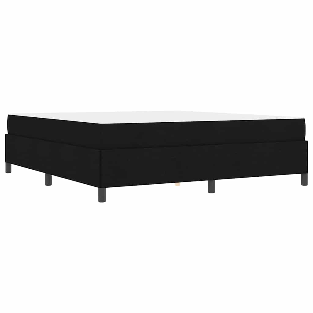 Krevet s opruga kutije Crna 180 x 200 cm tkanina