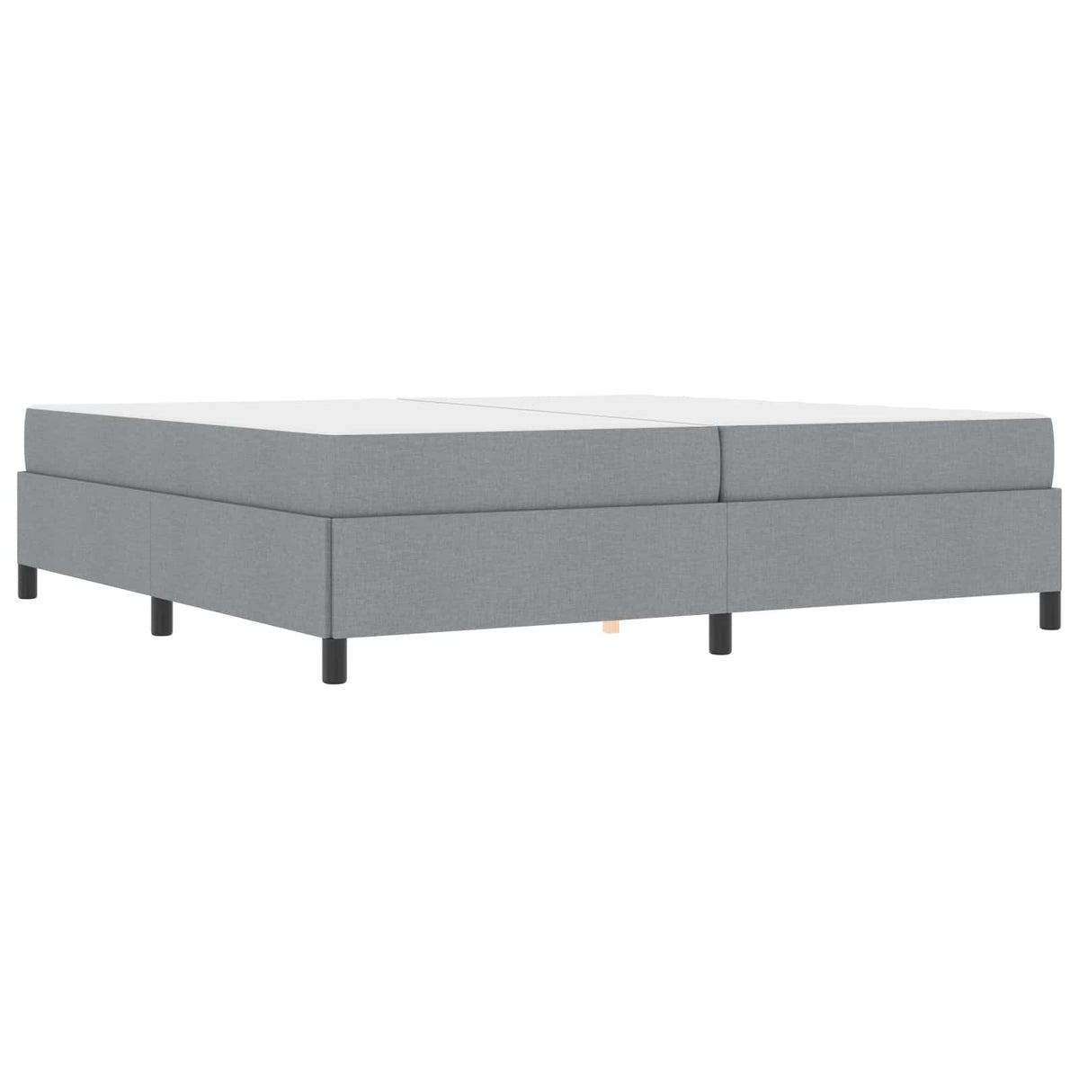 Krevet s opruga kutije Svijetlo siva 200 x 200 cm tkanina
