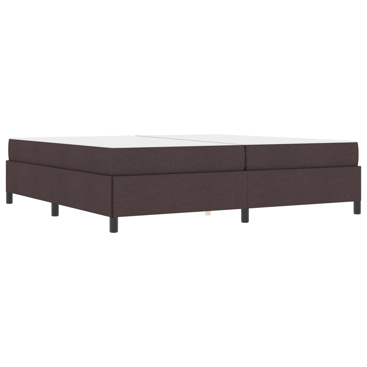 Krevet s opruga kutije Tamno smeđa 200 x 200 cm tkanina