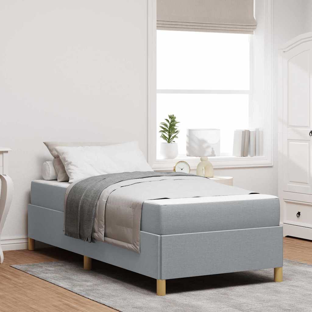 Krevetna konstrukcija Svijetlo siva 90 x 190 cm tkanina