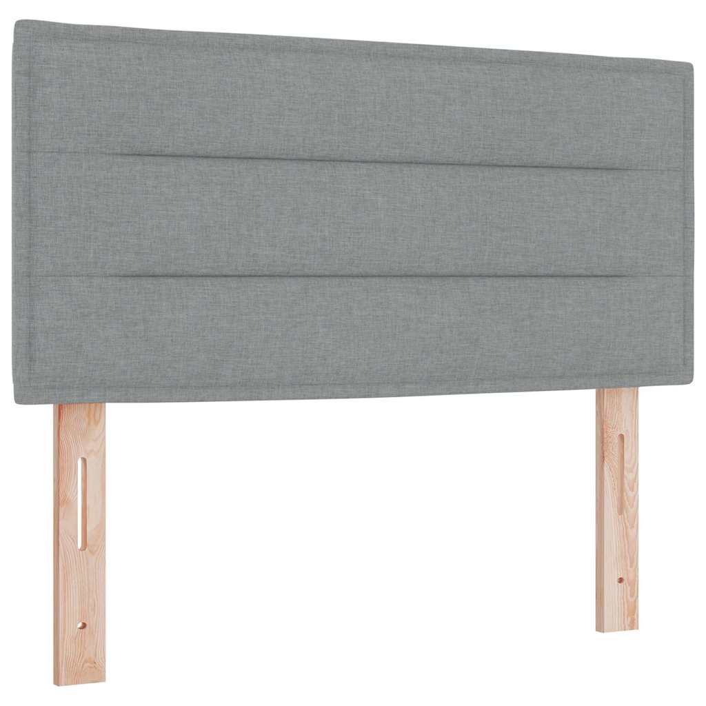 Krevet s opruga kutije Svijetlo siva 200 x 90 cm tkanina