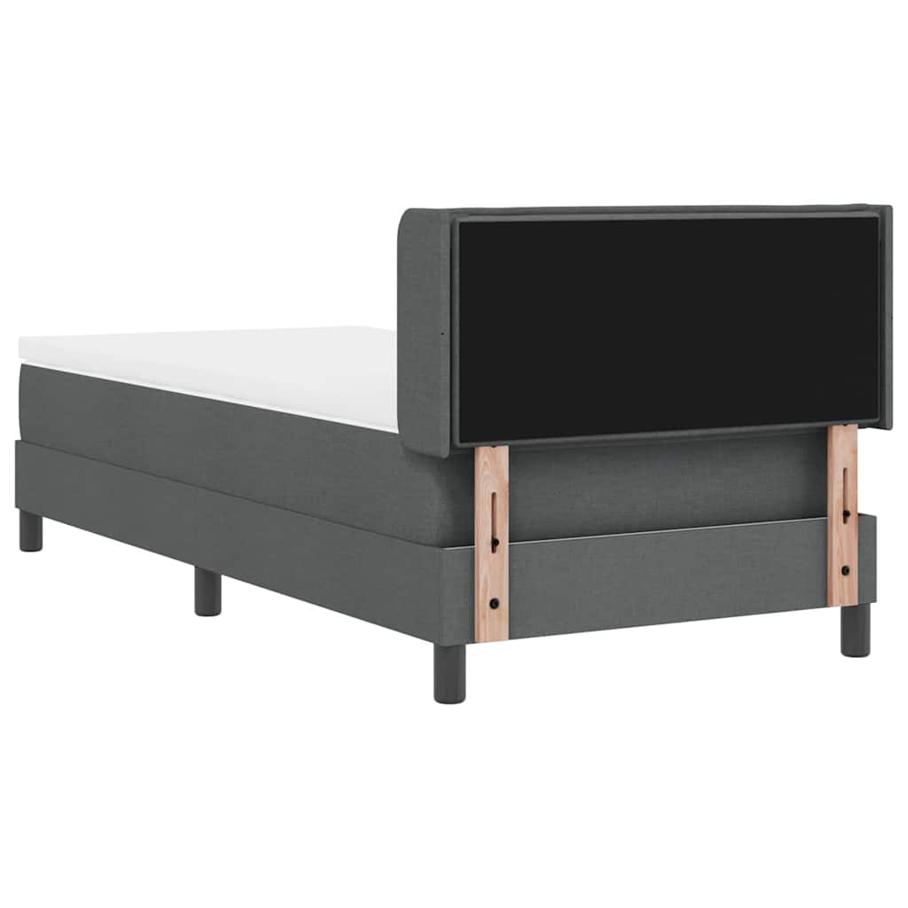 Krevet s opruga kutije Tamno siva 200 x 90 cm tkanina