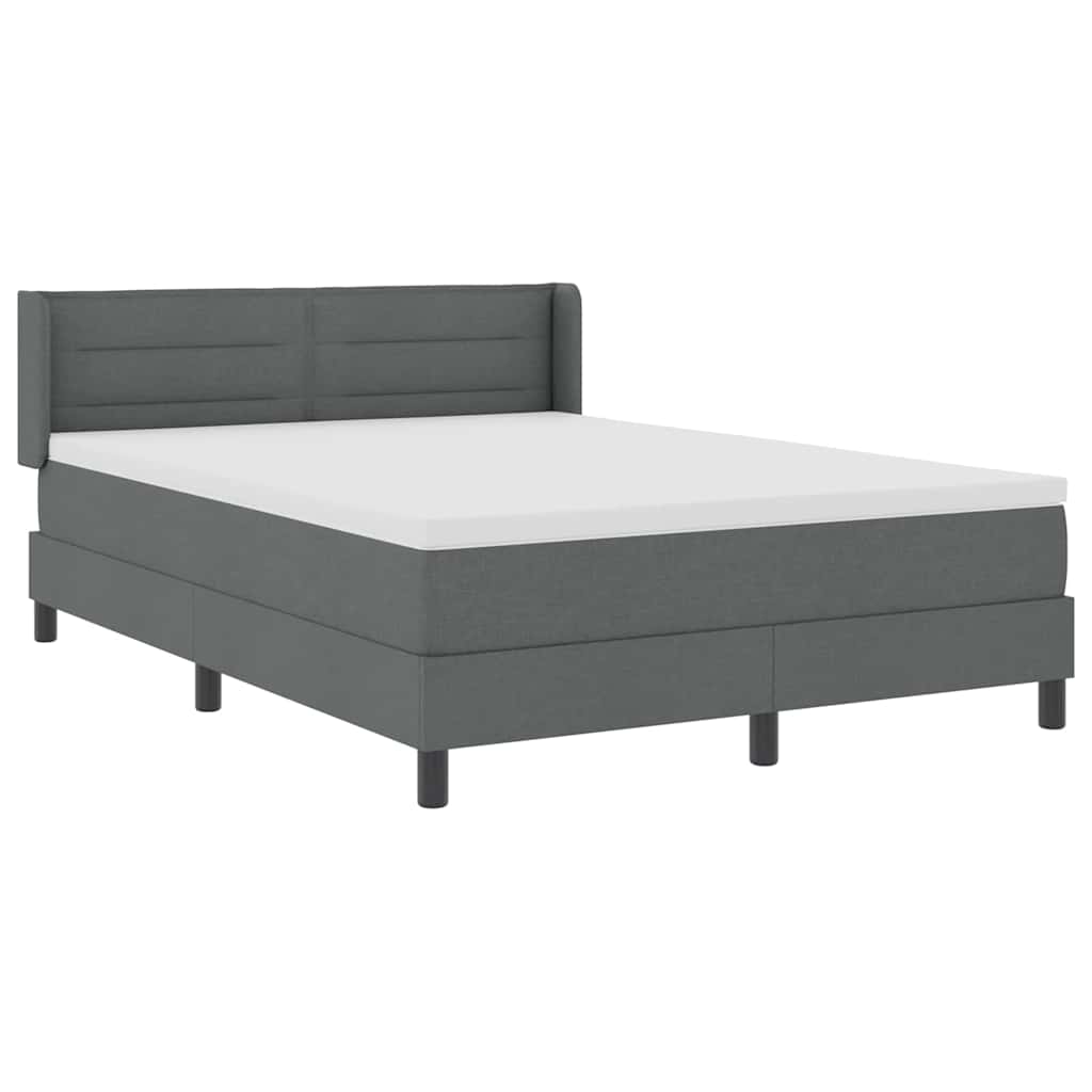 Krevet s opruga kutije Tamno siva 200 x 160 cm tkanina
