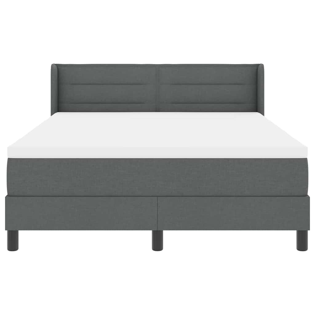 Krevet s opruga kutije Tamno siva 200 x 160 cm tkanina
