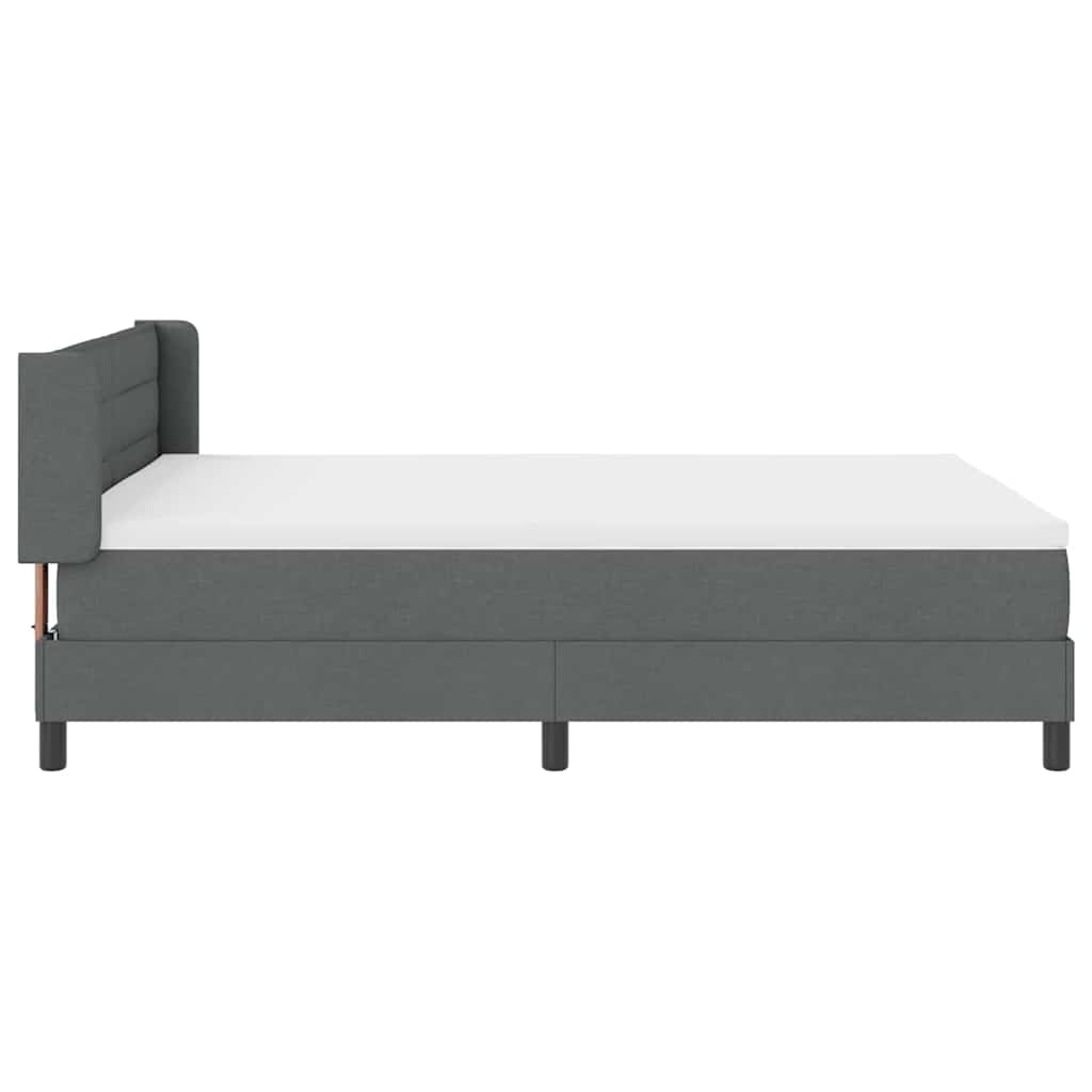 Krevet s opruga kutije Tamno siva 200 x 160 cm tkanina